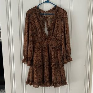 Playful, Plunge-Back Breezy Dress, Size M